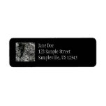 Black and White Coral I Abstract Nature Photo Label