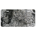 Black and White Coral I Abstract Nature Photo License Plate