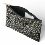 Black and White Coral II Abstract Nature Photo Accessory Pouch