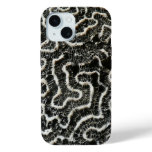 Black and White Coral II Abstract Nature Photo iPhone 15 Case