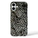 Black and White Coral II Abstract Nature Photo iPhone 16 Plus Case