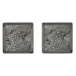 Black and White Coral II Abstract Nature Photo Cufflinks
