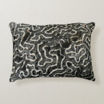 Black and White Coral II Abstract Nature Photo Decorative Pillow
