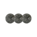 Black and White Coral II Abstract Nature Photo Golf Ball Marker