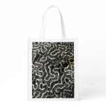 Black and White Coral II Abstract Nature Photo Grocery Bag