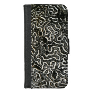 Black and White Coral II Abstract Nature Photo iPhone 8/7 Wallet Case