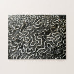 Black and White Coral II Abstract Nature Photo Jigsaw Puzzle