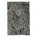 Black and White Coral II Abstract Nature Photo Kitchen Towel