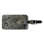 Black and White Coral II Abstract Nature Photo Luggage Tag