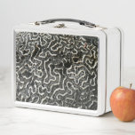 Black and White Coral II Abstract Nature Photo Metal Lunch Box