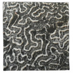 Black and White Coral II Abstract Nature Photo Napkin