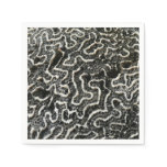 Black and White Coral II Abstract Nature Photo Napkins