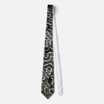 Black and White Coral II Abstract Nature Photo Neck Tie