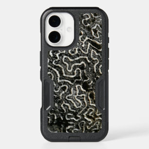 Black and White Coral II Abstract Nature Photo iPhone 16 Case