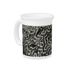 Black and White Coral II Abstract Nature Photo Pitcher