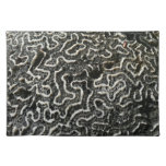 Black and White Coral II Abstract Nature Photo Placemat