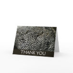 Black and White Coral II Abstract Nature Photo Thank You Card