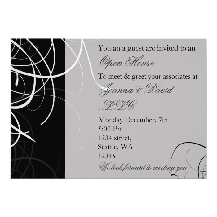 black and white Corporate party Invitation