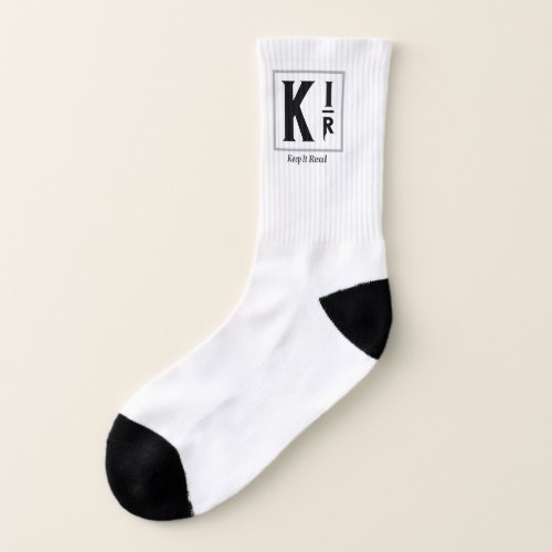 black and white cotton socks with logo 