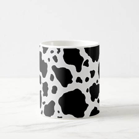 Black And White Cow Animal Pattern Print Coffee Mug