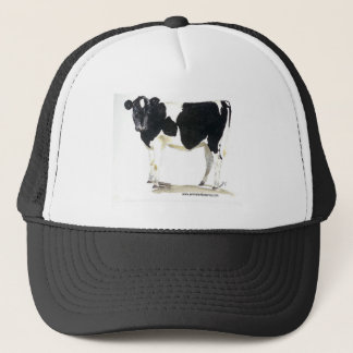 black and white cow baseball cap