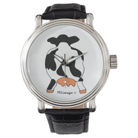 Black And White Cow Behind Watch