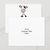 Black and White Cow Cartoon. Front. (Front/Back)