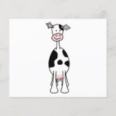 Black and White Cow Cartoon. Front. (Back)