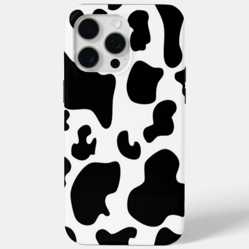 Black and White Cow iPhone 15 Pro Max Case