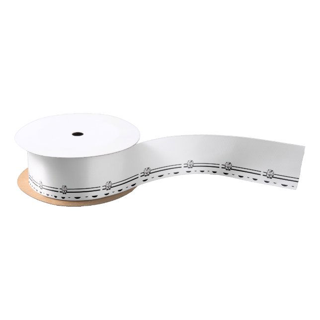 Black and White Cow Graphic Ribbon (Spool)