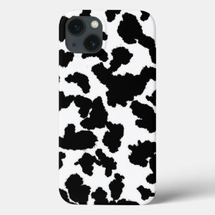 Black And White Cow Hide Fur iPhone 13 Case