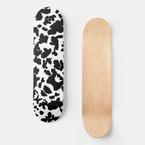 Black And White Cow Hide Fur Pattern  Skateboard