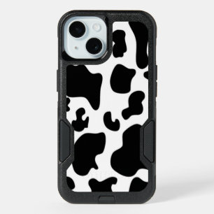 Black and White Cow iPhone 15 Case