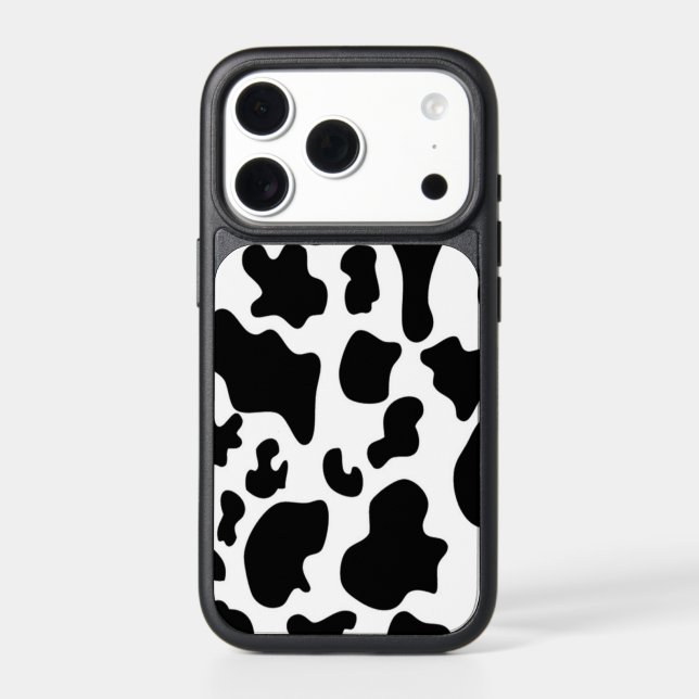 Black and White Cow Otterbox iPhone Case (Back)