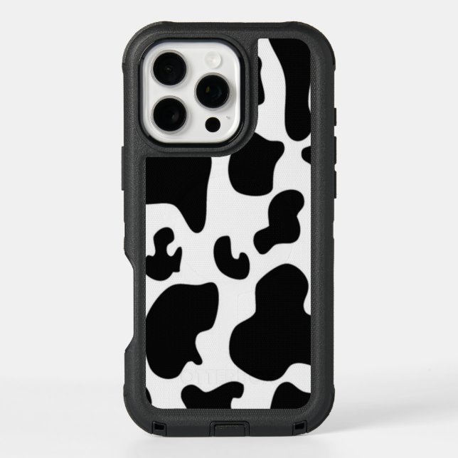 Black and White Cow Otterbox iPhone Case (Back)