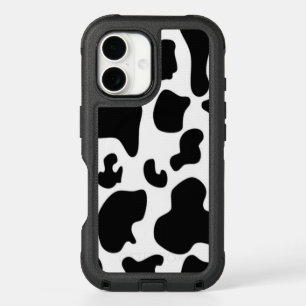 Black and White Cow iPhone 16 Case