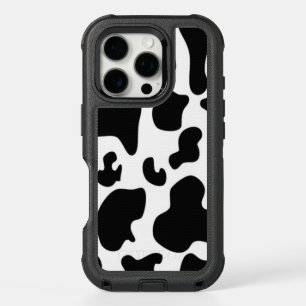 Black and White Cow iPhone 16 Pro Case