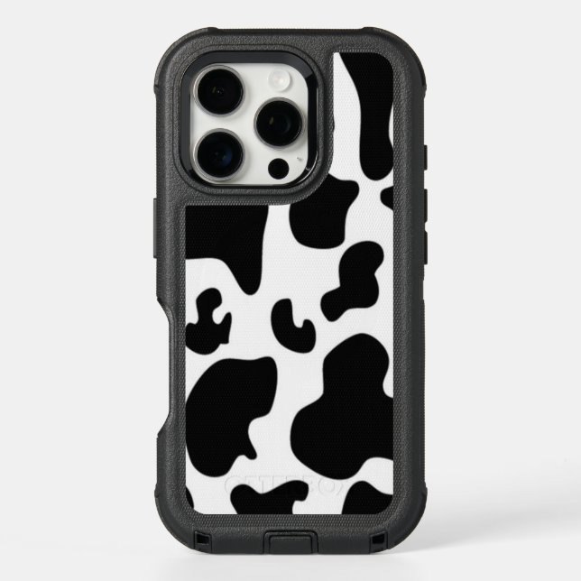 Black and White Cow Otterbox iPhone Case (Back)