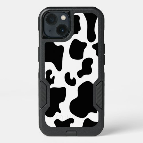 Black and White Cow iPhone 13 Case