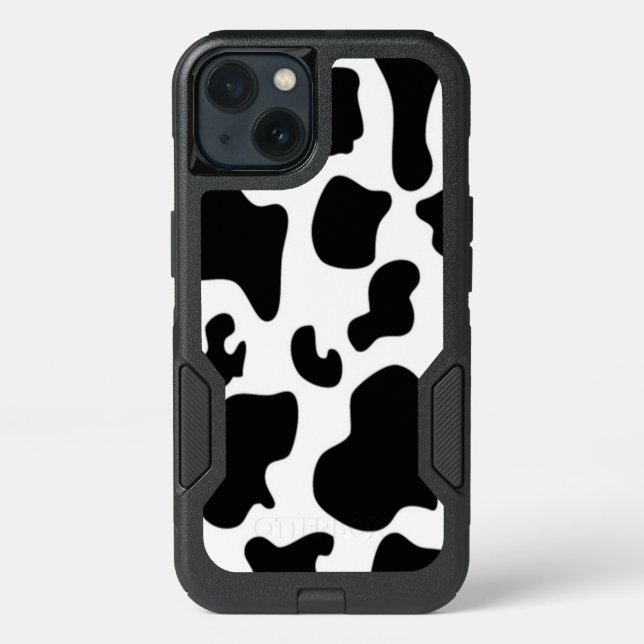 Black and White Cow Otterbox iPhone Case (Back)