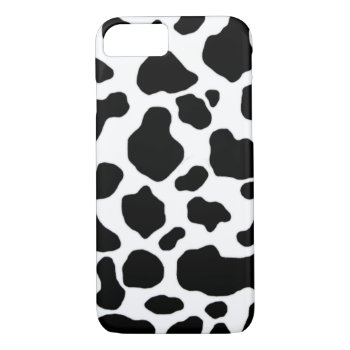 Black And White Cow Pattern Iphone 8/7 Case by LPFedorchak at Zazzle