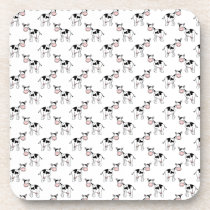 Black and White Cow Pattern. Coaster
