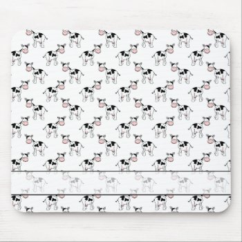 Black And White Cow Pattern. Mouse Pad by Animal_Art_By_Ali at Zazzle