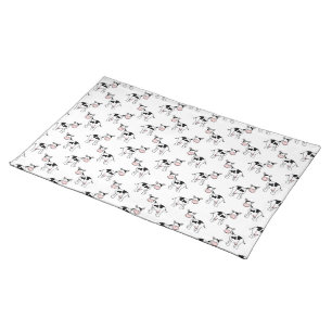 Black and White Cow Pattern. Placemat