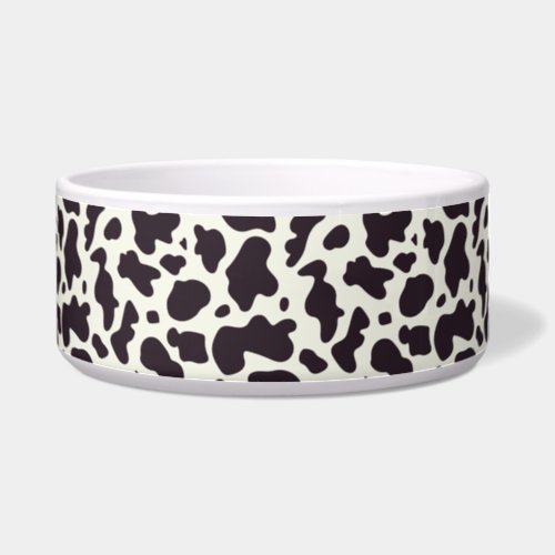 Black and White Cow Pattern Print Bowl