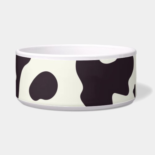 Black and White Cow Pattern Print Bowl
