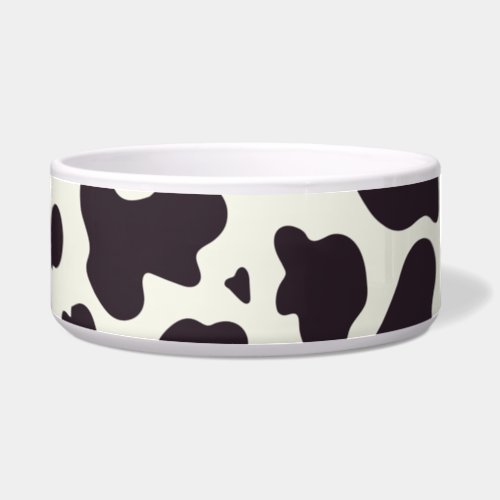 Black and White Cow Pattern Print Bowl