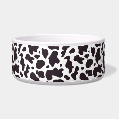 Black and white Cow Pattern Print Bowl