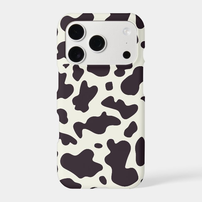 Black and White Cow Pattern Print Iphone Case (Back)