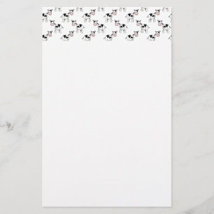 Black and White Cow Pattern. Stationery